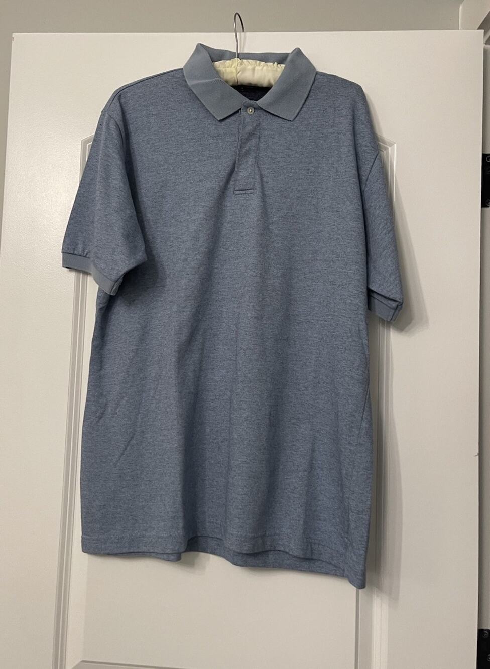 Joseph & Lyman Mens Blue 100% Cotton Polo Shirt Sz Med Classic Casual Essential